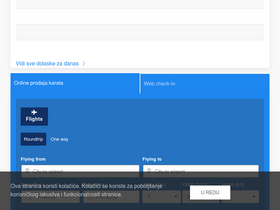 'sarajevo-airport.ba' screenshot