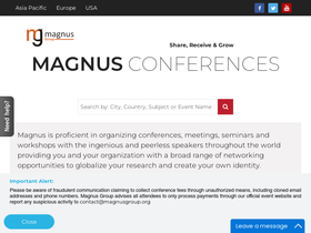 'magnusconferences.com' screenshot