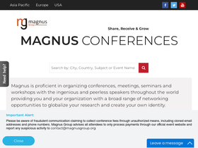 'magnusconferences.com' screenshot