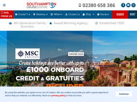 'southamptoncruisecentre.com' screenshot
