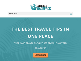 'abrokenbackpack.com' screenshot