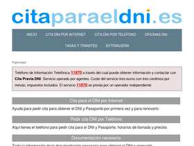 'citaparaeldni.es' screenshot