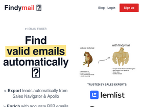 'findymail.com' screenshot