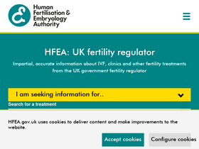 'hfea.gov.uk' screenshot