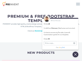 'pixinvent.com' screenshot