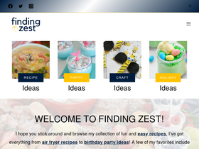 'findingzest.com' screenshot