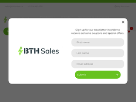BTH Sales homepage screenshot