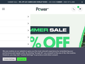 'powersheds.com' screenshot