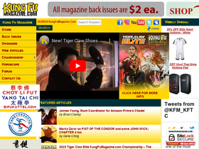 'kungfumagazine.com' screenshot