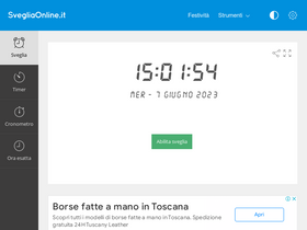 'svegliaonline.it' screenshot