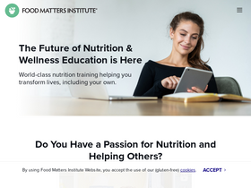'foodmattersinstitute.com' screenshot