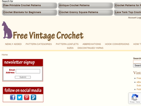 'freevintagecrochet.com' screenshot
