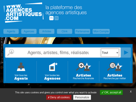 'agencesartistiques.com' screenshot