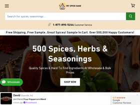 'myspicesage.com' screenshot