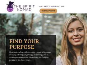'thespiritnomad.com' screenshot