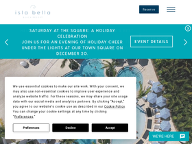 'islabellabeachresort.com' screenshot