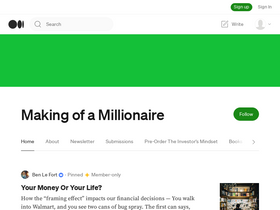 'themakingofamillionaire.com' screenshot