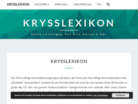 'krysslexikon.se' screenshot