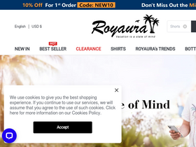 'royaura.com' screenshot