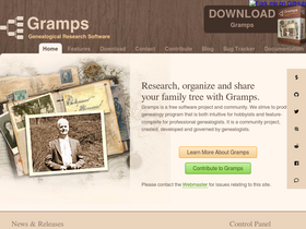 'gramps-project.org' screenshot