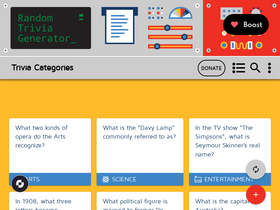 'randomtriviagenerator.com' screenshot