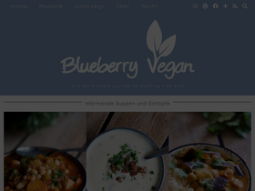 'blueberryvegan.com' screenshot