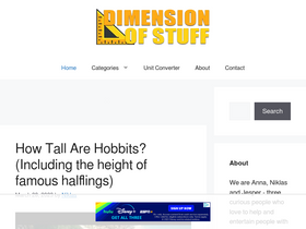 'dimensionofstuff.com' screenshot