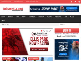 'brisnet.com' screenshot