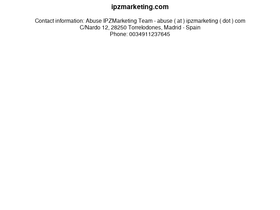 'ipzmarketing.com' screenshot