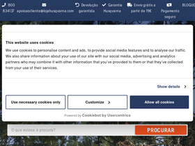 'lojahusqvarna.com' screenshot