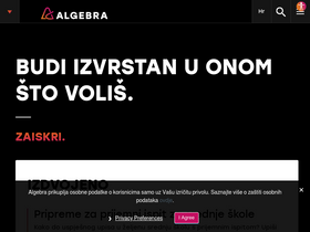 'algebra.hr' screenshot