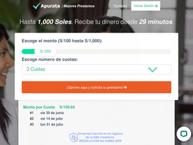 'apurata.com' screenshot