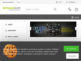 'detailingshop.cz' screenshot