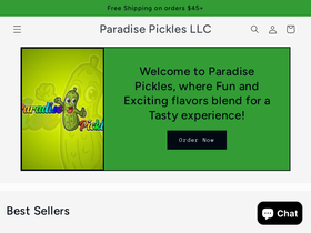 paradisepicklesllc.com homepage screenshot