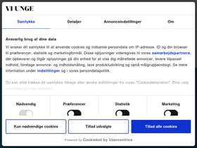 'viunge.dk' screenshot