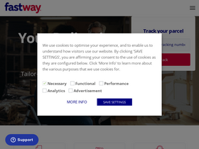 'fastway.ie' screenshot