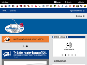 'alliancehockey.com' screenshot
