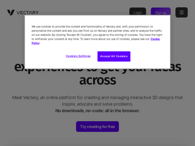 'vectary.com' screenshot