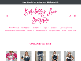 barnberrylane.com homepage screenshot