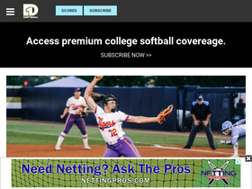 'd1softball.com' screenshot