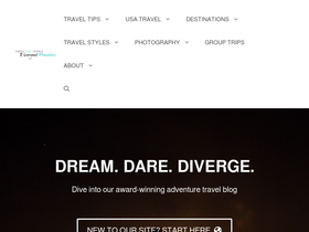 'divergenttravelers.com' screenshot