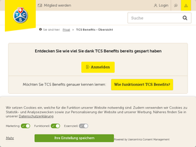 'tcs-benefits.ch' screenshot