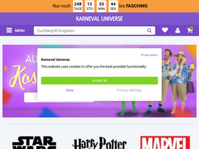 'karneval-universe.de' screenshot