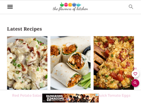 'theflavoursofkitchen.com' screenshot