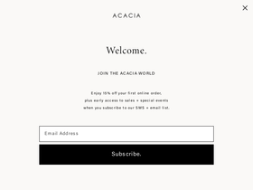 acaciaswimwear.com homepage screenshot
