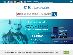 'kardecpedia.com' screenshot