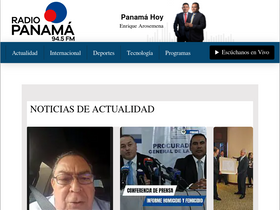 'radiopanama.com.pa' screenshot