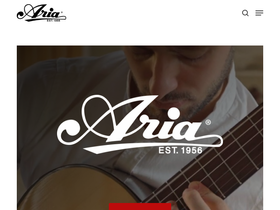 'ariaguitarsglobal.com' screenshot