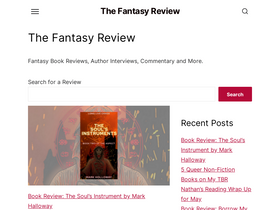 'thefantasyreviews.com' screenshot