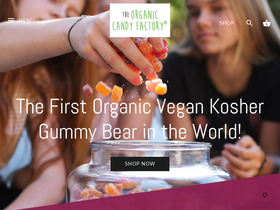organiccandyfactory.com homepage screenshot